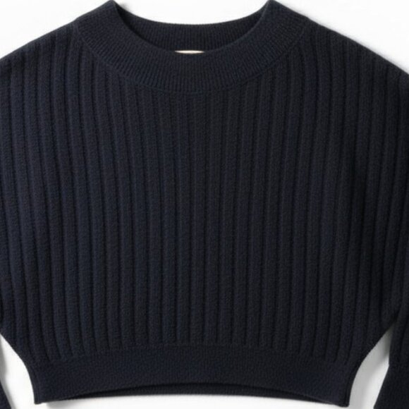 Free People Cabin Fever Ribbed Sweater Washed Black Oversized M - Picture 5 of 11